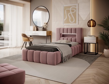 Кровать Lamica Nube 24, 90 x 200 cm, розовый, с решеткой