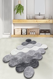 Vannas istabas paklājs Foutastic Circle 359CHL2568, pelēka/daudzkrāsaina, 70 cm x 120 cm