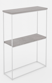 Konsoollaud ADRK Velo, valge/hall, 20 cm x 60 cm x 80 cm