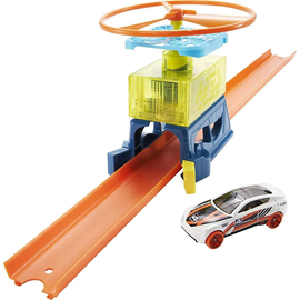 Automobilių trasa su dronų pakėlimo platforma Mattel Hot Wheels Track Builder Drone Lift-Off Pack GLC87/HDX76