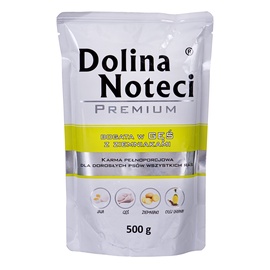 Mitrā barība (konservi) suņiem Dolina Noteci & Piper, dārzeņi/zoss gaļa, 0.5 kg