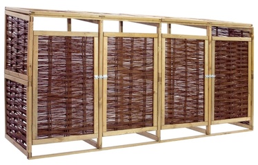 Крыша для контейнера VLX Quadruple Bin Shed 45381, 800 мм x 2705 мм x 1335 мм, коричневый