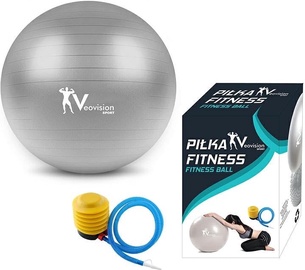 Vingrošanas bumbas Veovision Sport Fitness Ball F9C, pelēka, 75 cm