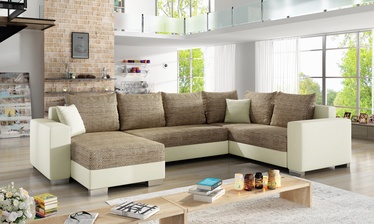 Stūra dīvāns Marco Berlin 03, Soft 33, bēša/gaiši brūna, kreisais, 210 x 312 cm x 92 cm