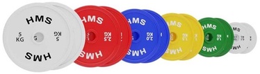 Svorių rinkinys HMS Olympic Bumper Plates, 15 kg x 10 vnt.