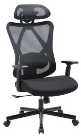 Офисный стул F-006, 47 x 51 x 117 - 127 см, черный
