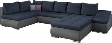 Stūra dīvāns Giovanni Soro 76, Soro 93, pelēka/tumši zila, labais, 200 x 340 cm x 88 cm