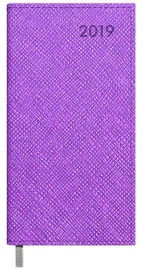 Рабочий календарь Timer Midi Memory 2024, фиолетовый, 16.7 см x 9 см