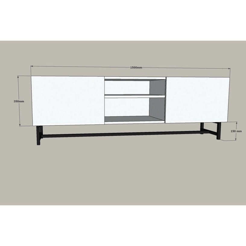 TV-laud Kalune Design Tugi, tamm, 150 cm x 40 cm x 50 cm