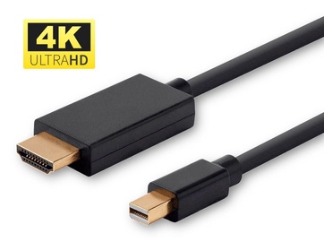 Кабель MicroConnect Mini DisplayPort, HDMI, 2 м, черный