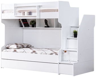 Divstāvīga gulta Kalune Design Cesur 106DNV1265, balta, 101 x 245 cm