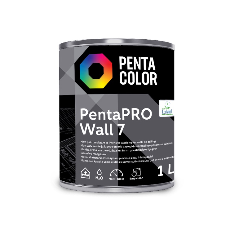Värv Pentacolor PentaPro Wall 7, valge, 1 l