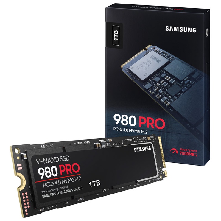 Жесткий диск (SSD) Samsung 980 PRO MZ-V8P1T0BW, M.2, 1 TB