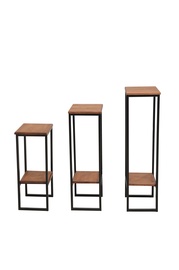 Журнальные столики Kalune Design 1036-1, коричневый, 24 см x 24 см x 60 - 90 см