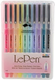 Ручка Marvy Le Pen Pastel Colors, многоцветный, 0.3 мм, 10 шт.