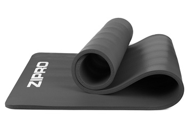 Коврик для фитнеса и йоги Zipro Training Mat NBR, серый, 180 см x 60 см x 1.5 см