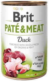 Mitrā barība (konservi) suņiem Brit Care Paté & Meat Duck, pīles gaļa, 0.8 kg