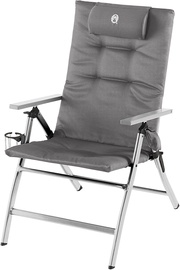 Saliekams krēsls Coleman 5 Position Padded Recliner Chair, sudraba/pelēka
