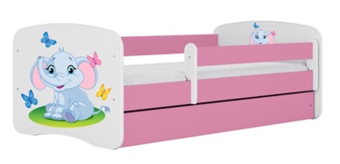 Детская кровать одноместная Kocot Kids Babydreams Elephant, белый/розовый, 184 x 90 см, c ящиком для постельного белья