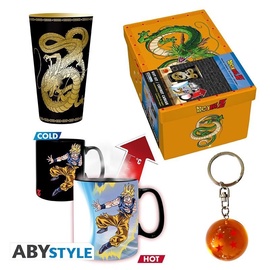 Комплект ABYstyle Dragon Ball Heat Change Mug, 3D Keychain And Large Glass Gift Set, многоцветный