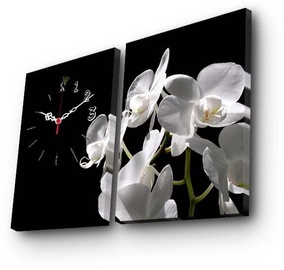 Pulkstenis - bilde Wallity Canvas 2P3040CSMOR-2, balta/melna, koks/kanva, 64 cm x 40 cm