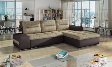 Kampinė sofa Ottavio Berlin 03, Soft 66, ruda/smėlio, dešininė, 180 x 275 cm x 85 cm