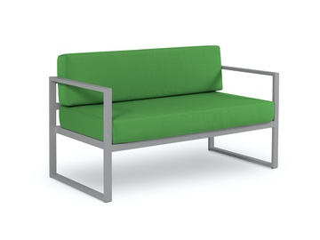 Lauko sofa Calme Jardin Nicea, žalia/grafito, 65 cm x 130 cm x 76 cm