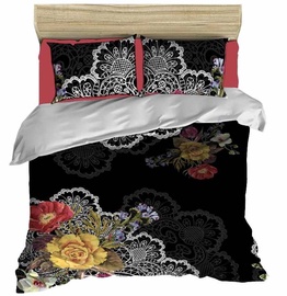 Комплект постельного белья Mijolnir, белый/черный/красный, 200x220 cm