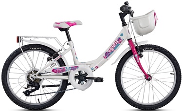 Laste jalgratas Esperia Happy 9200, valge/roosa, 20"