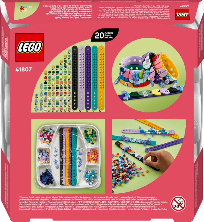 Конструктор LEGO® DOTS Большой набор дизайнера браслетов 41807, 388 шт.