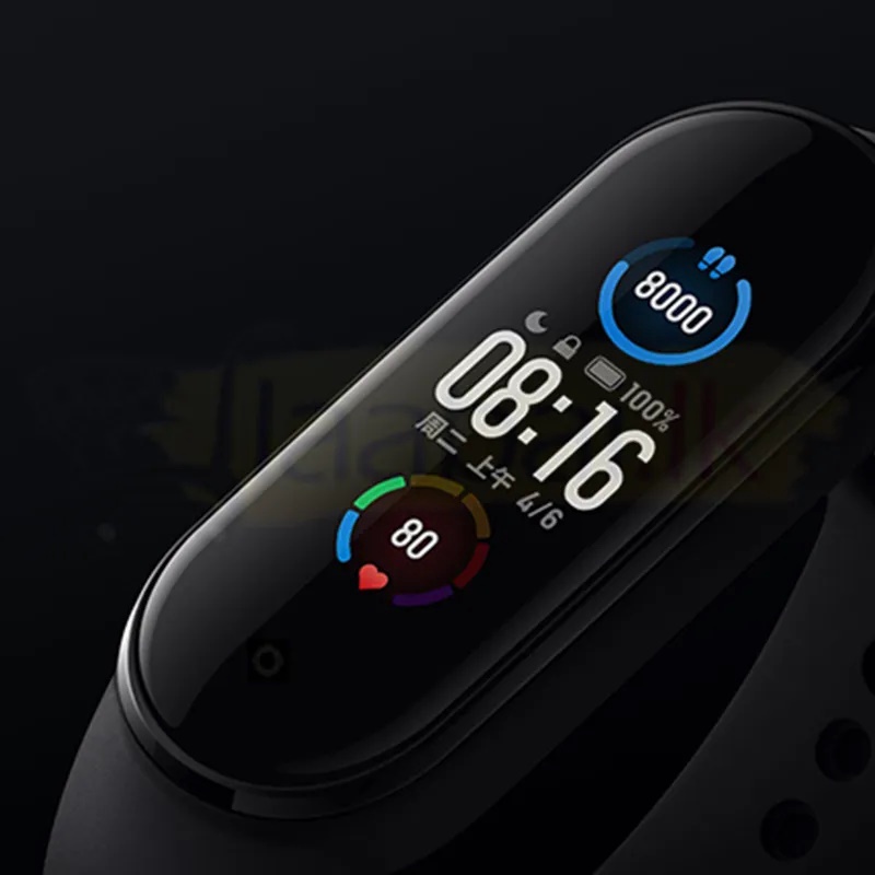 iWear SM6 Умный Фитнес IP67 браслет с изм. HR & кровяного давления / Соц. сети / Монитор сна Черный