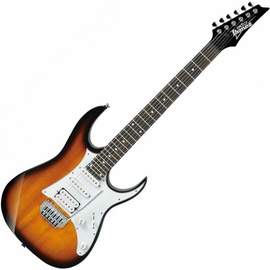 Электрогитара Ibanez Sunburst GRG140SB, коричневый/белый