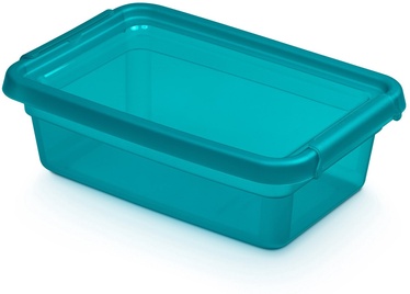 Kaanega hoiukarp, esemete hoidmiseks Orplast Base Store Ocean, 3 l, läbipaistev/sinine, 28 x 19 x 9 cm