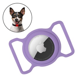 AirTag ümbris Hurtel Pet Collar Loop Case, violetne