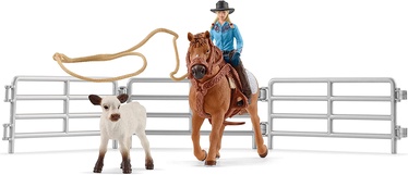 Komplekts Schleich Farm World Cowgirl Team Roping Fun 42577