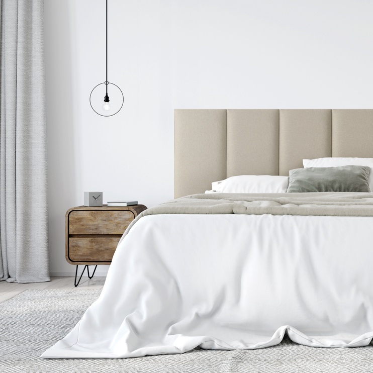 Декоративная панель для стен из текстиля Mollis Basic Beige, 60 см x 30 см x 3.7 см