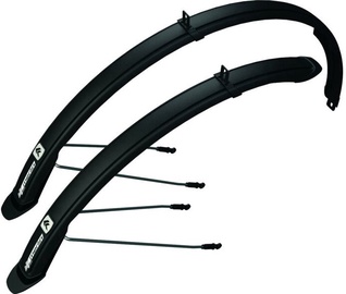Dubļu sargs Kross Merlin SDL 28 T4CBL280060BK, plastmasa/kompozītmateriāls, melna, 2 gab.