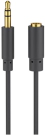 Kaabel Goobay 3.5mm male - 3.5mm female, must, 5 m