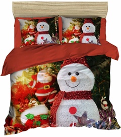 Рождественский комплект постельного белья Mijolnir, белый/красный/желтый, 160x220 cm