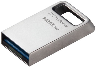USB atmintinė Kingston Data Traveler Micro G2, sidabro, 128 GB