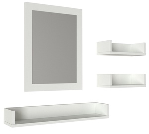 Комплект мебели для ванной Kalune Design Simon, белый, 16.3 x 72 см x 10 см