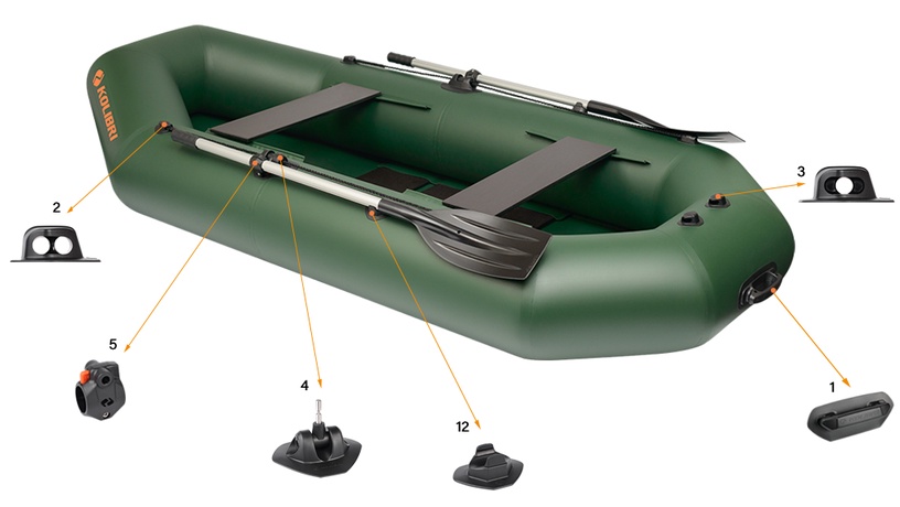 Piepūšamā laiva Kolibri K-280T Board, 280 cm x 130 cm, ar galda apakšu