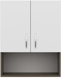 Шкаф для ванной Kalune Design Voda, белый/ореховый, 31 x 60 см x 75 см