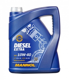 Variklių alyva Mannol Diesel Extra 10W - 40, pusiau sintetinis, lengviesiems automobiliams, 5 l