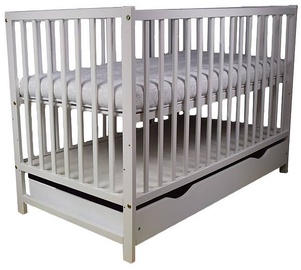 Детская кровать Bobas Magda, белый, 124 x 65 см