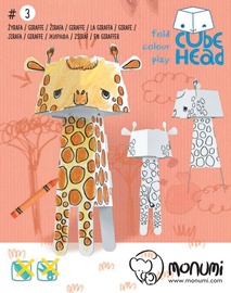 Papīra figūru izgatavošanas komplekts Monumi Cube Head Giraffe 30645349, balta