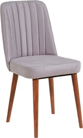 Ēdamistabas krēsls Kalune Design Vina 0701 869VEL5144, valriekstu/gaiši rozā, 46 cm x 46 cm x 85 cm