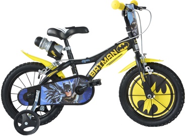 Детский велосипед Dino Bikes Batman, синий/черный/желтый, 11" (27 cm), 16″