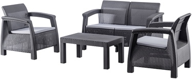 Välimööbli komplekt Vivere, must/hall, 4 istekohta
