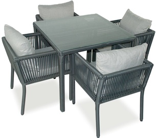 Комплект уличной мебели Floriane Garden Vera 90, серый, 1-4 места